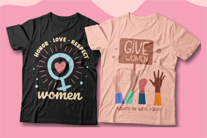 International Women’s Day T-shirt Designs Bundle, Women’s day bundle sublimation, Women’s day vector illustration, Women’s day 8 march graphic design