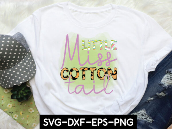 Little miss cotton tail sublimation t shirt vector graphic