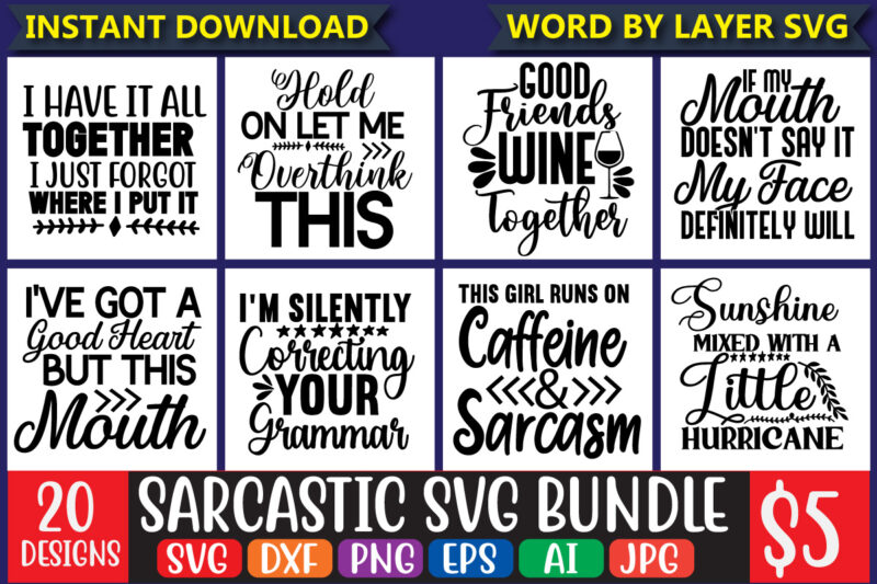 Sarcastic Svg Bundle