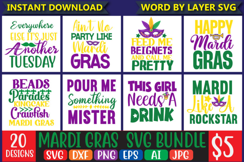 Mardi Gras SVG Bundle