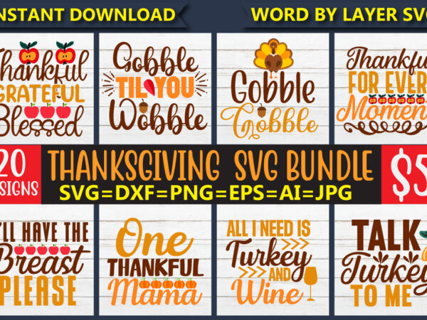 Thanksgiving svg bundle t shirt designs for sale