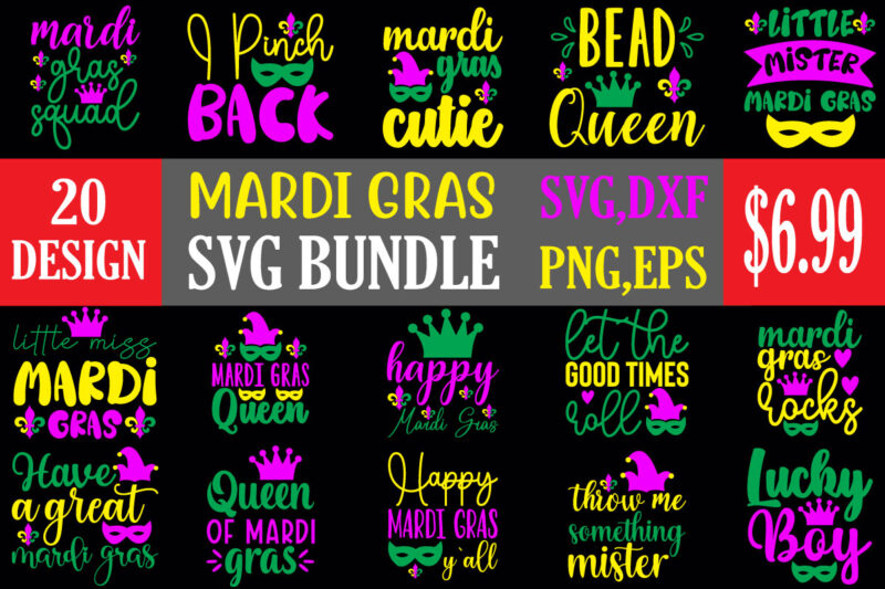 mardi gras svg bundle