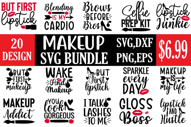 Makeup svg bundle - Buy t-shirt designs