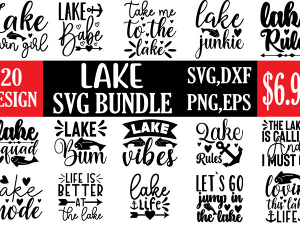 Lake svg bundle t shirt vector graphic