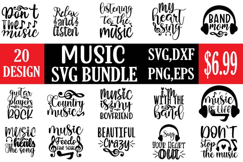 Music svg bundle - Buy t-shirt designs