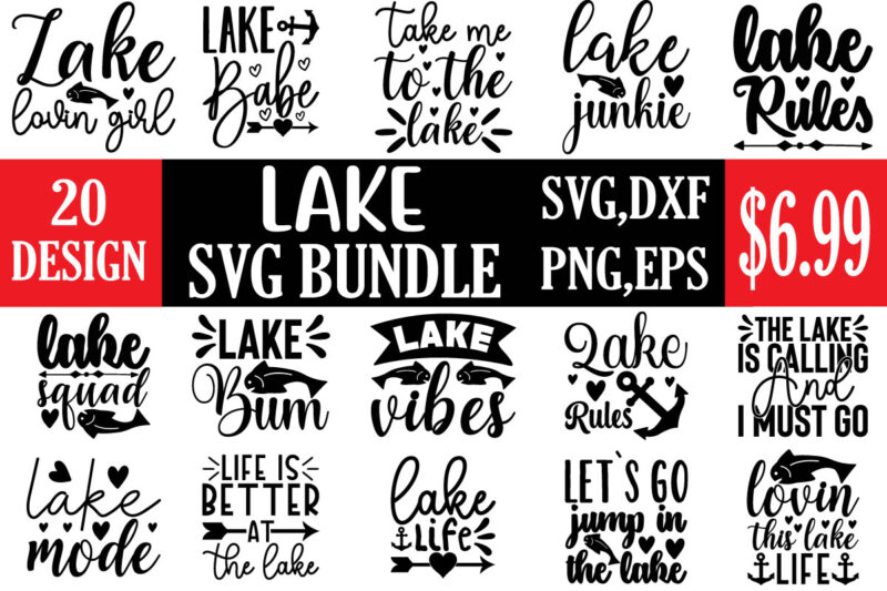 lake svg bundle