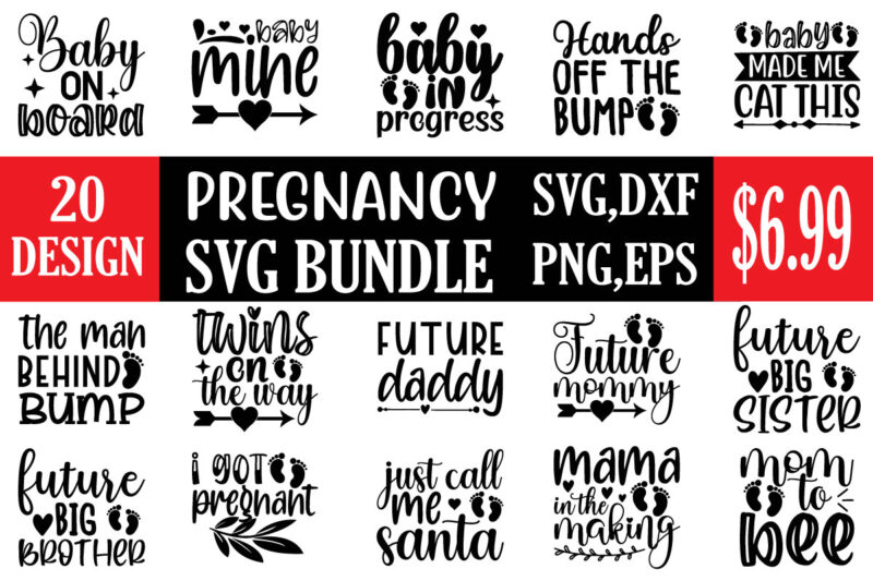 Pregnancy Shirt Bundle Cut File