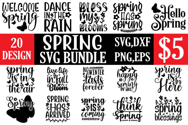 Spring svg bundle