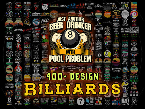 Bundle 400+ billiards png bundle, billiards pool, gift for pool player man or woman, pool, billiards, pool player, png, instant download t shirt template