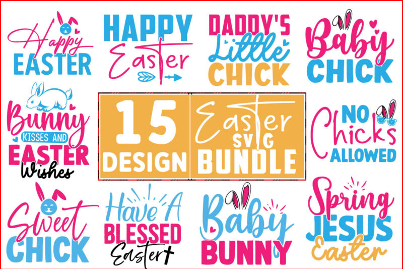 Easter 50 SVG T shirt Design bundle