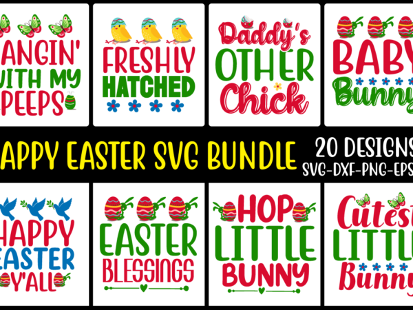 Happy easter svg bundle vol.5 graphic t shirt