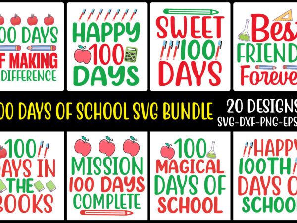 100 days of school svg bundle