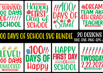 100 Days of School SVG Bundle Vol.2