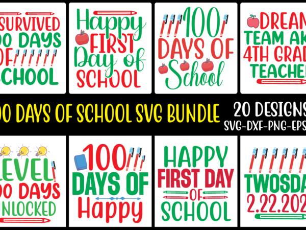 100 days of school svg bundle vol.2