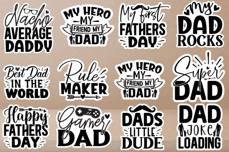 DAD stickers Design Bundle