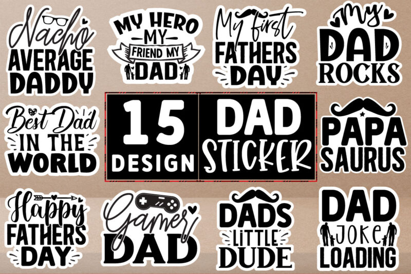 DAD stickers Design Bundle