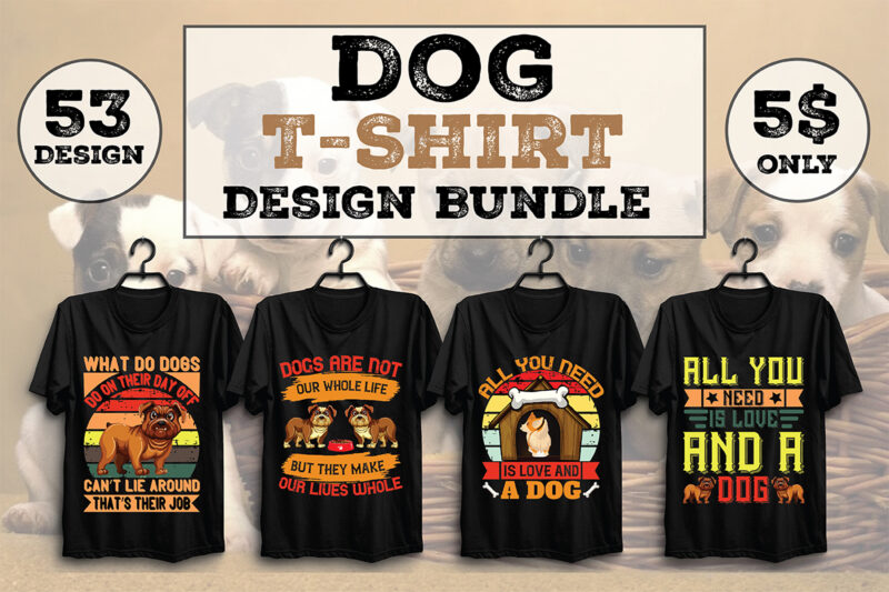 Dog T-shirt Design Bundle