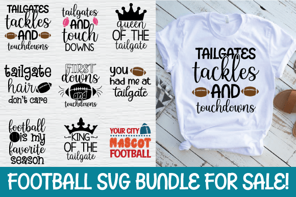 Football svg design bundle for sale!