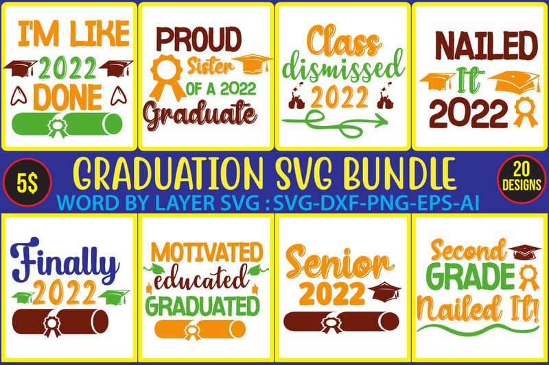 GRADUATION SVG vector for t-shirt Bundle,vector graduation design,free ...