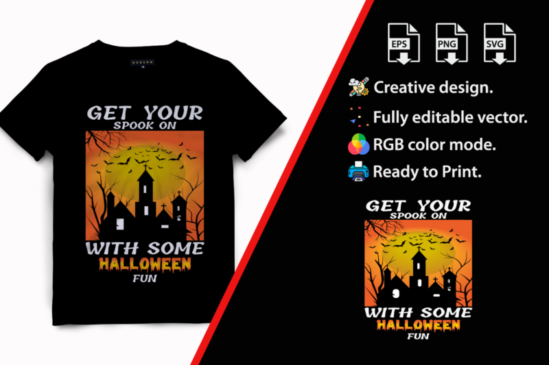 Halloween Sublimation Bundle, Halloween T-shirt design Bundle