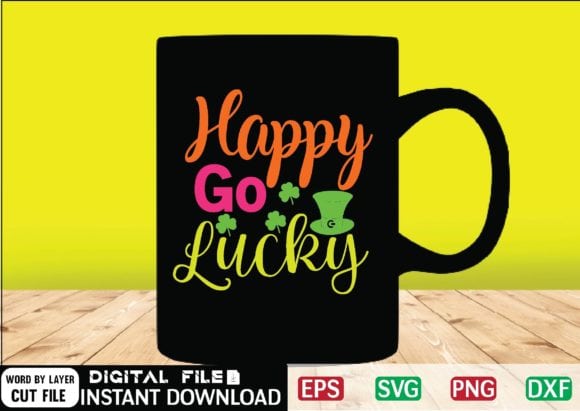 Happy go lucky svg design , drinking, funny, funny irish, funny st patricks, green, green st patricks day, happy st patricks, happy st.patrick’s day, ireland, irish, leprechaun, little mister lucky