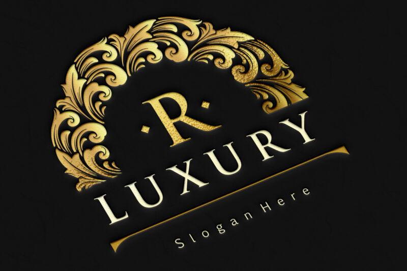 Elegant luxury badge logo ornaments