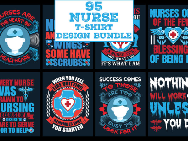 Nurse t-shirt design bundle