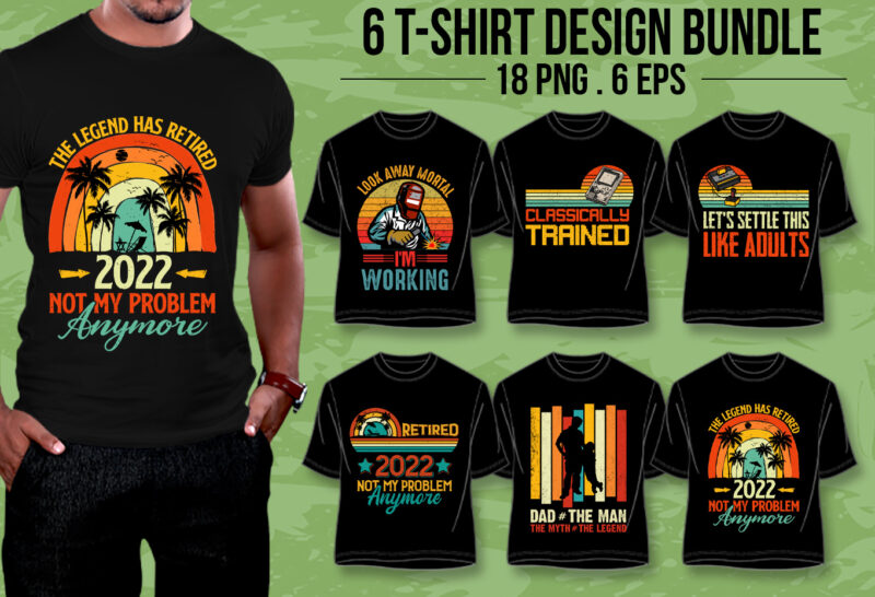 Retro Vintage T-Shirt Design Bundle