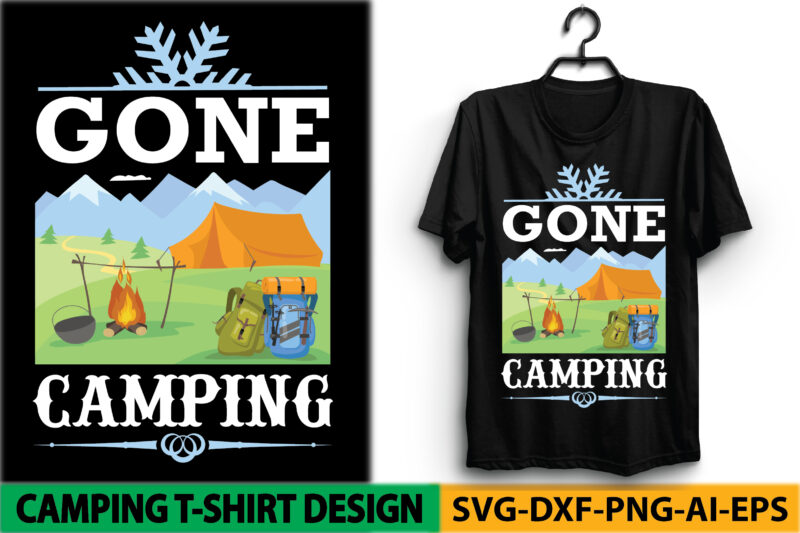 Camping T-shirt Design Bundle