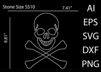 Skull Rhinestone design Print Template