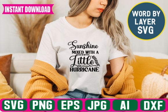 Sunshine mixed with a little hurricane t-shirt design