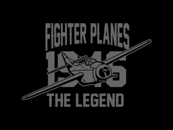 The legend fighter planes t shirt designs for sale