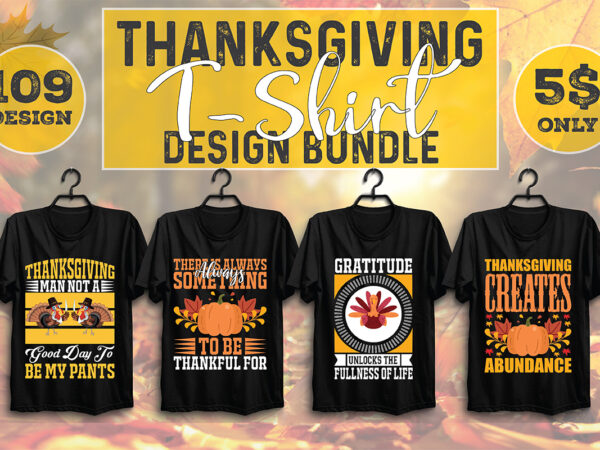 Thanksgiving t-shirt design bundle