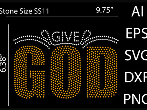 Give god rhinestone design