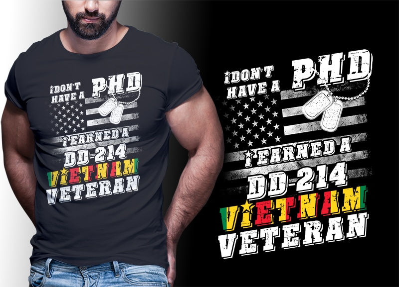 39 VIETNAM VETERAN t shirt designs bundles