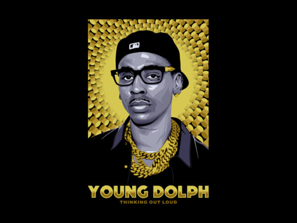 Young dolph t shirt design template