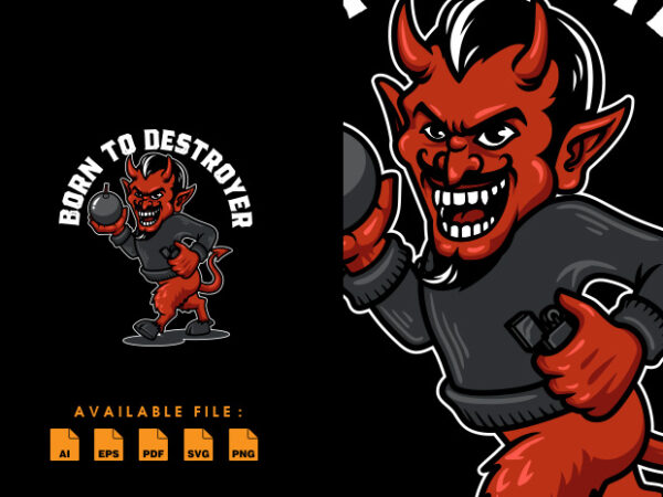 Devil destroyer t shirt design