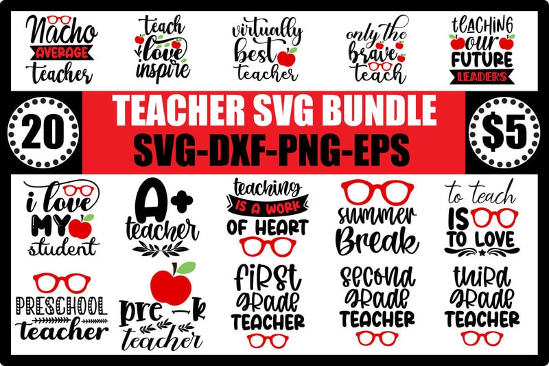 teacher svg bundle - Buy t-shirt designs