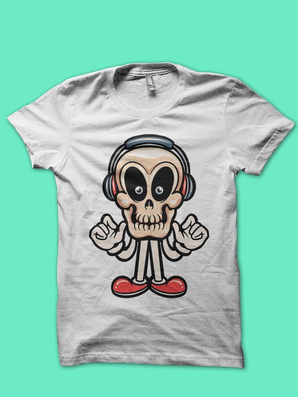 cool skull cartoon - Buy t-shirt designs