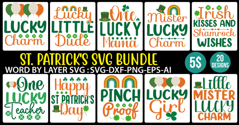 st. patrick’s svg bundle vol. 2