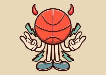 evil basketball cartoon vector clipart