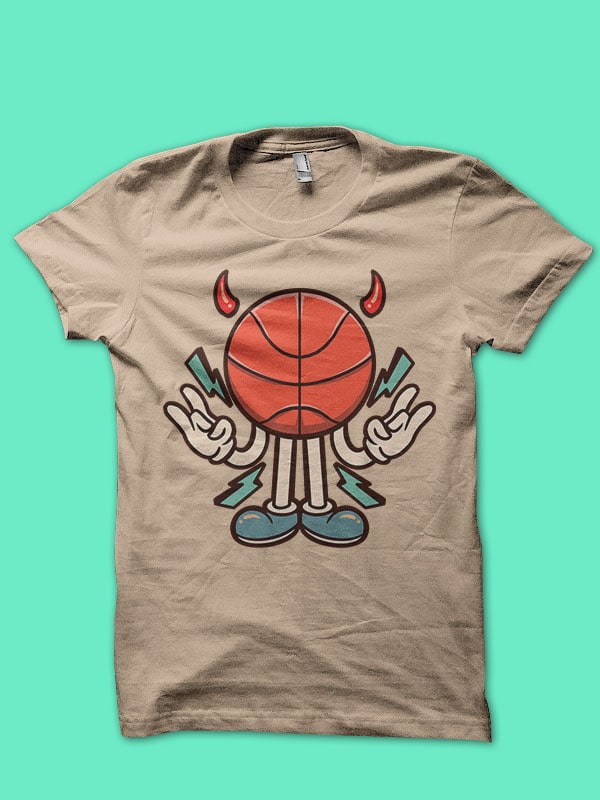 evil basketball cartoon - Buy t-shirt designs