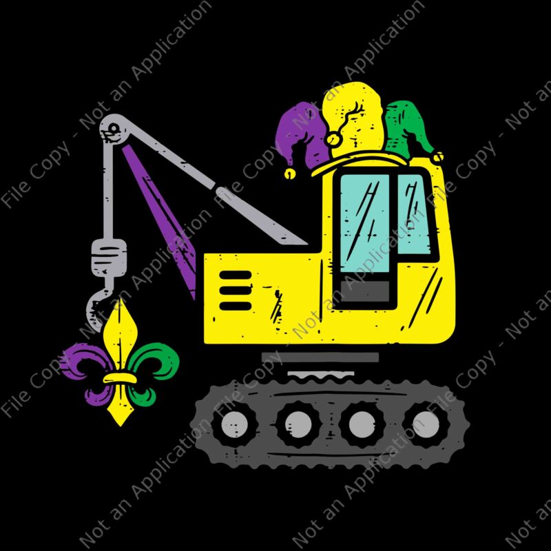 Kids Jester Crane Mardi Gras Svg, Mardi Gras Truck Svg, Mardi Gras Svg