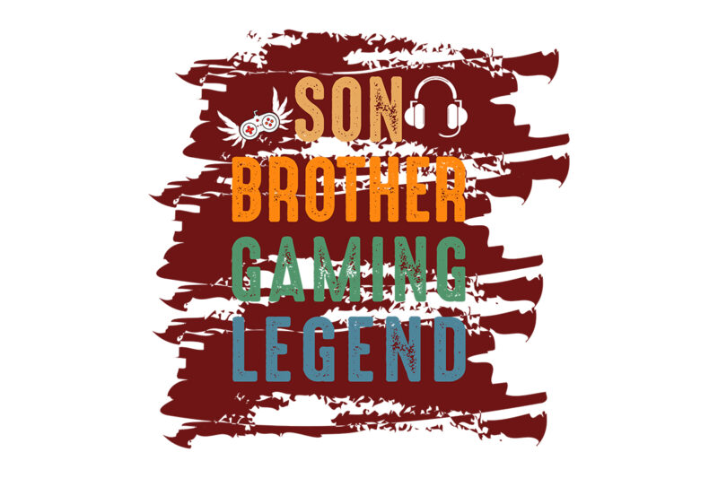 Son Brother Gaming Legend T-shirt Design