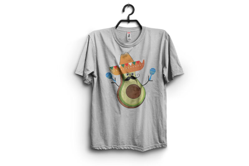 Avocado Cinco De Mayo T-Shirt Design