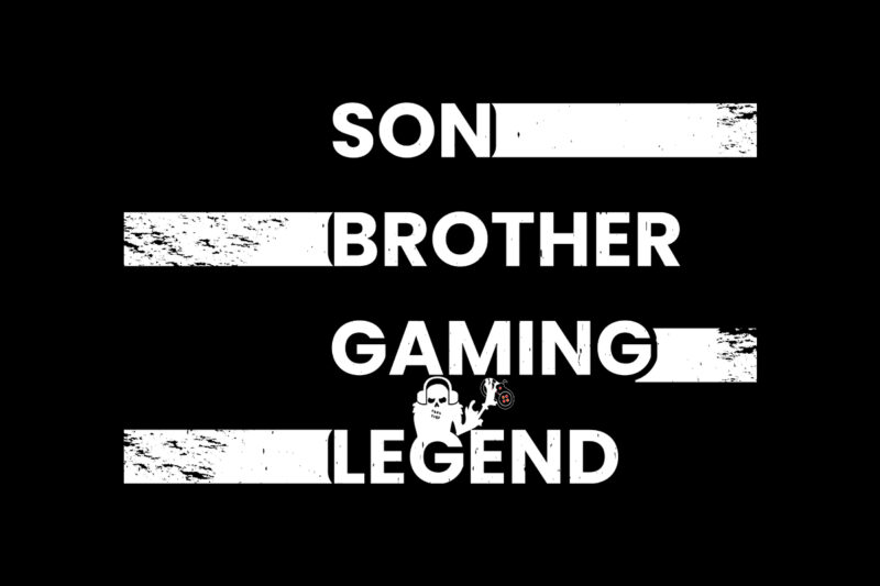 Son Brother Gaming Legend T-shirt Design