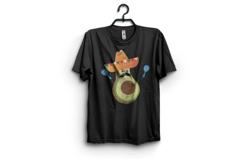 Avocado Cinco De Mayo T-Shirt Design