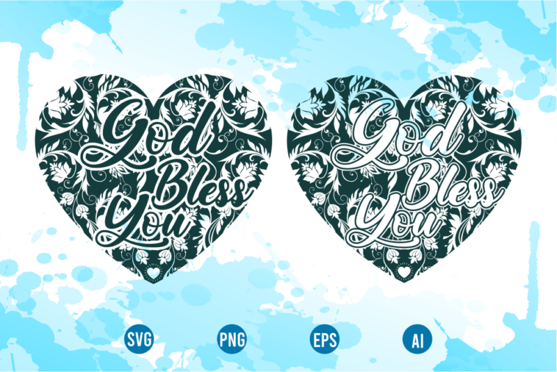 god bless you svg, god bless you quotes mandala svg, god bless you t shirt designs graphic vector