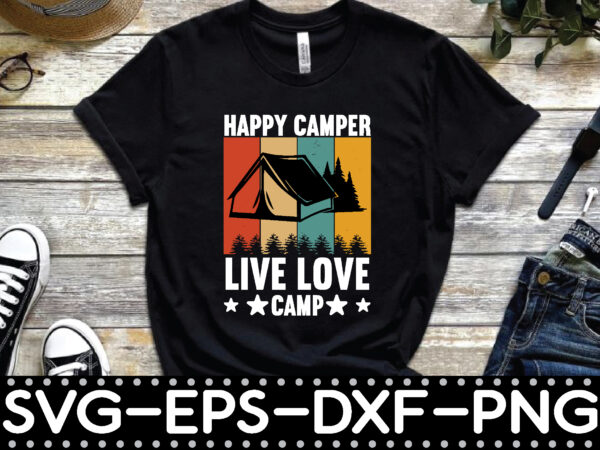 Happy camper graphic t shirt