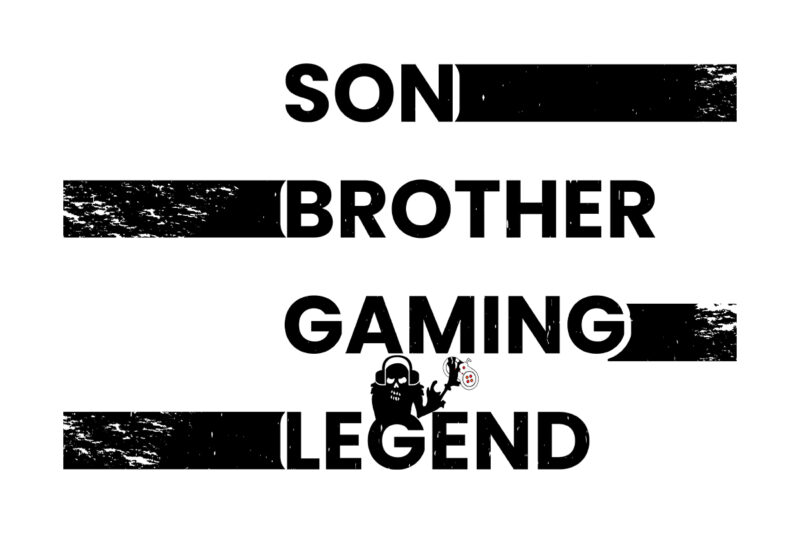 Son Brother Gaming Legend T-shirt Design